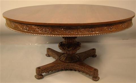 ANGLO INDIAN HARDWOOD CENTER TABLE 14583a