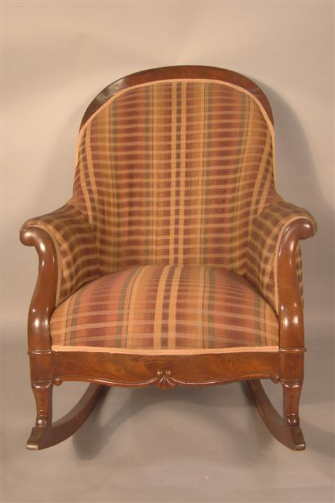 VICTORIAN STYLE MAHOGANY UPHOLSTERED