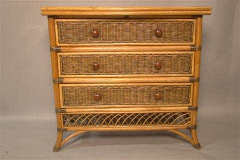 WICKER CHEST OF DRAWERS natural