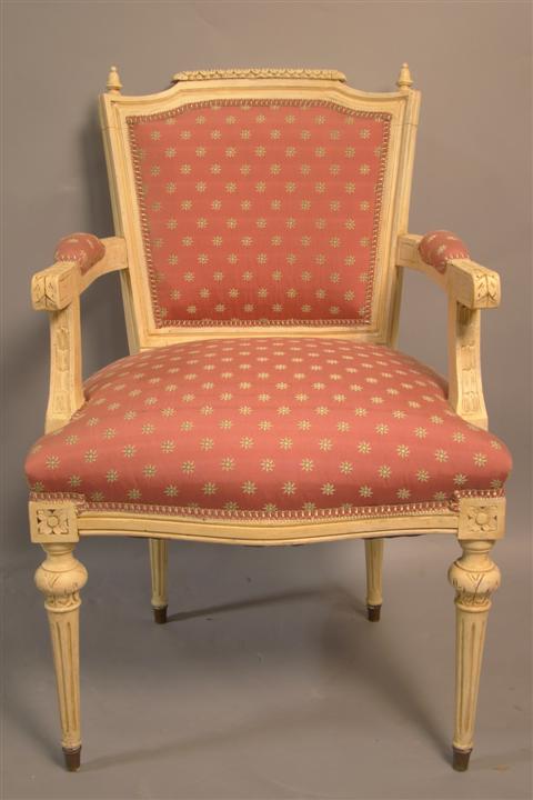 LOUIS XVI STYLE CARVED CHAIR WITH