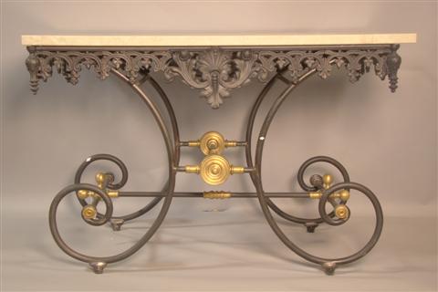 FRENCH WROUGHT IRON PASTRY TABLE 145870