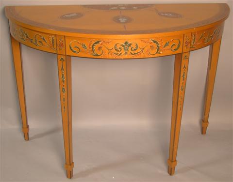 GEORGE III STYLE PAINTED SATINWOOD STAINED 145873