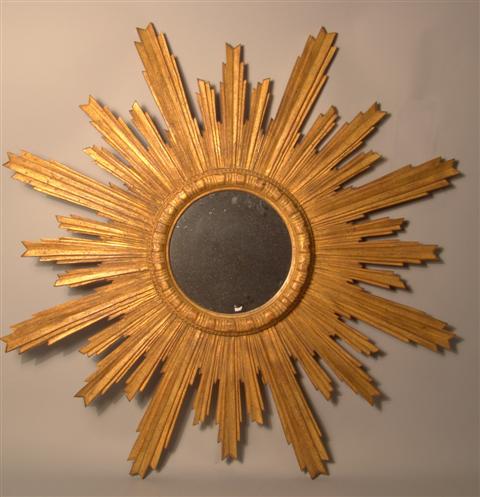 GILTWOOD SUNBURST MIRROR dia 39 50 14587b