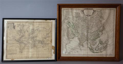 EMMANUEL BOWEN MAP OF THE WORLD 1458c6