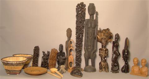 A COLLECTION OF EIGHTEEN AFRICAN HAND