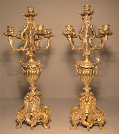 PAIR OF CONTINENTAL GILT METAL 14592b