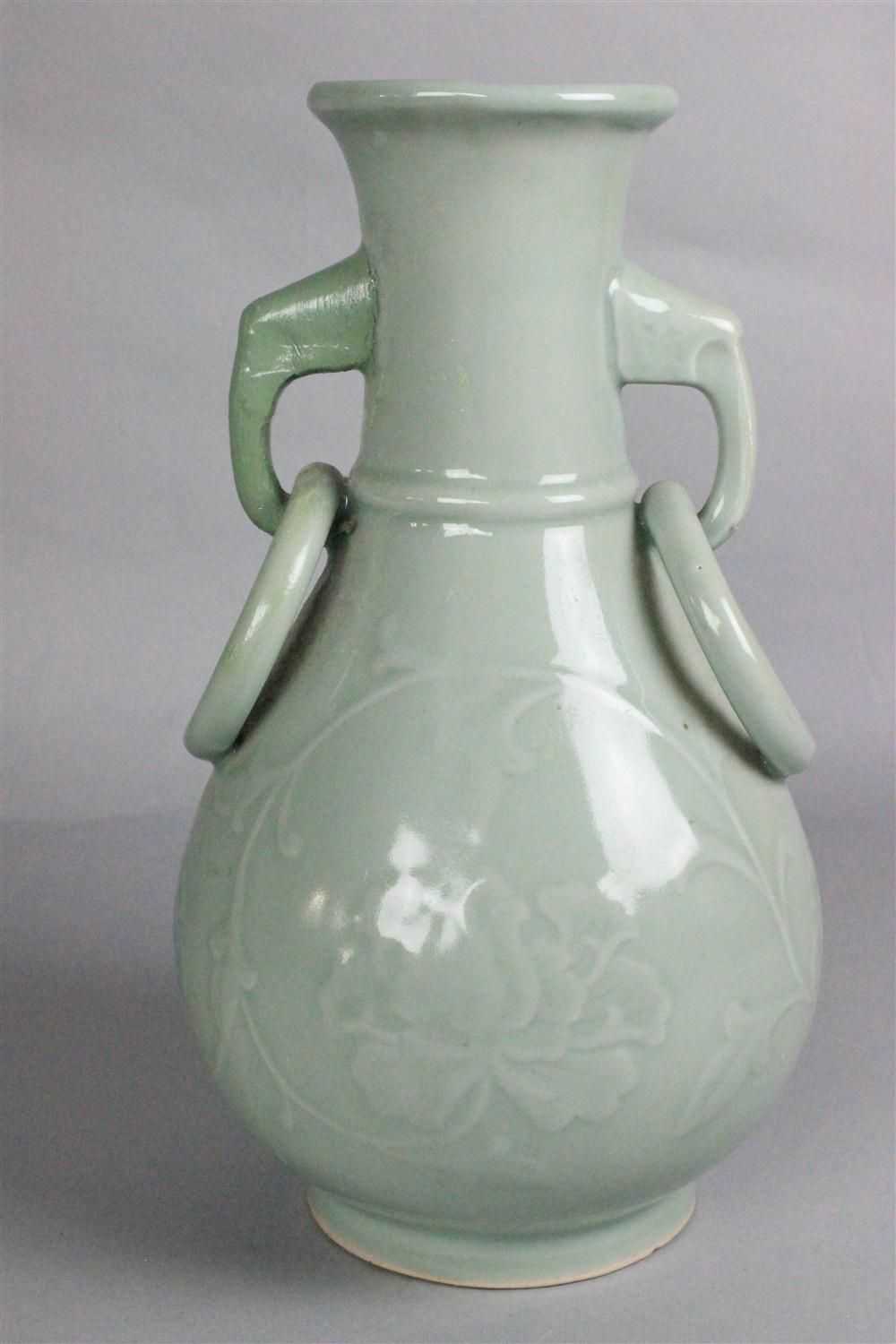 CHINESE CELADON BOTTLE VASE with 145957