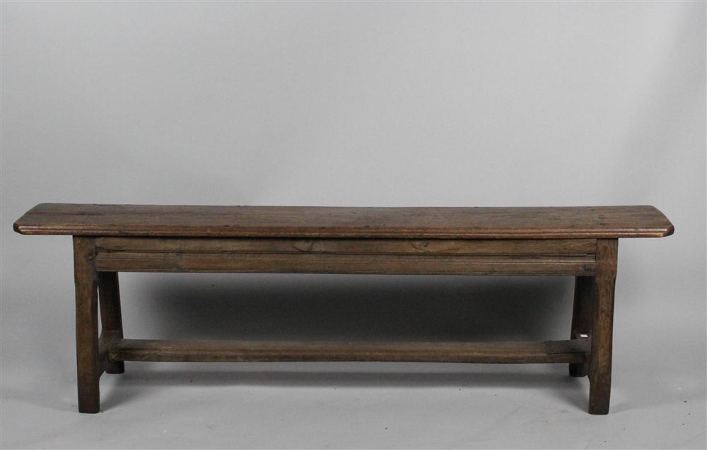 ANTIQUE ENGLISH OAK BENCH early 18th