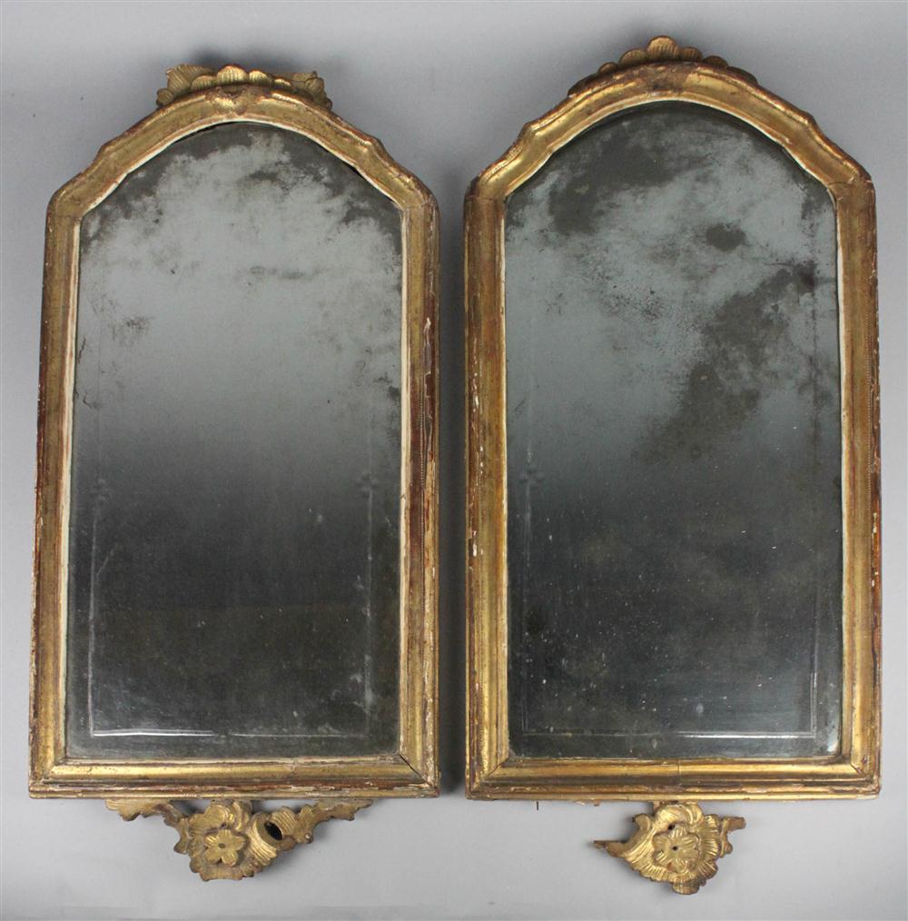 PAIR OF CONTINENTAL GILTWOOD MIRRORS