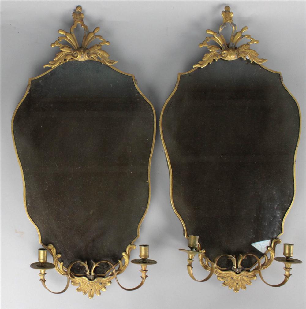 PAIR OF CONTINENTAL GILDED METAL