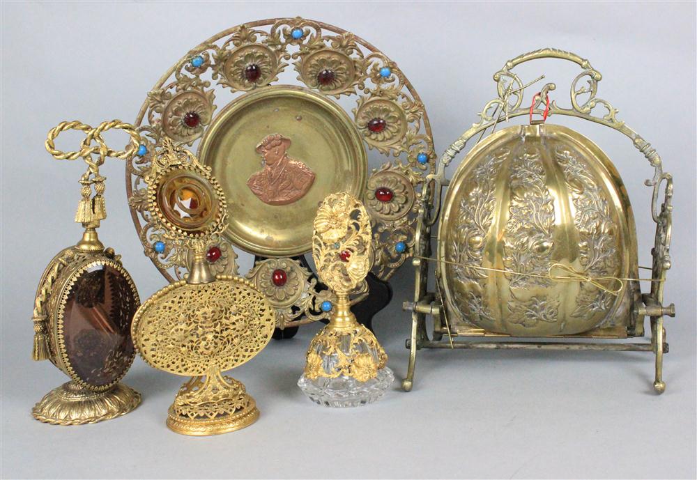 GROUP OF METALWARE including three