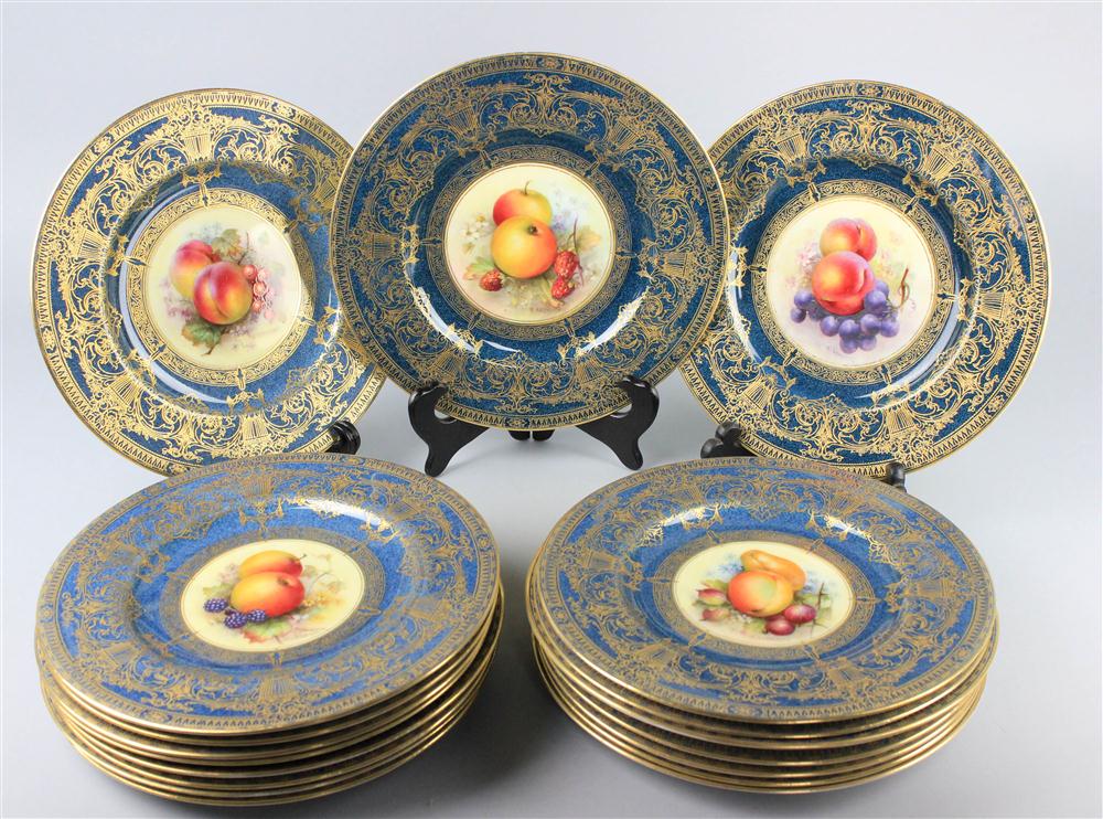 EIGHTEEN ROYAL WORCESTER POWDER BLUE