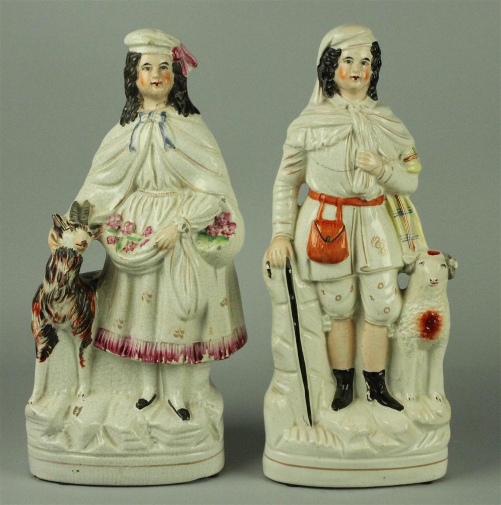 TWO STAFFORDSHIRE FIGURES one a 145a20