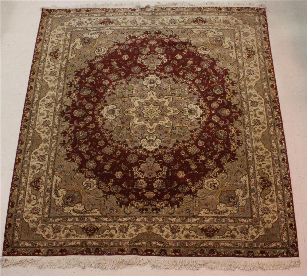 CHINESE TABRIZ SILK AND WOOL RUG 145a3e