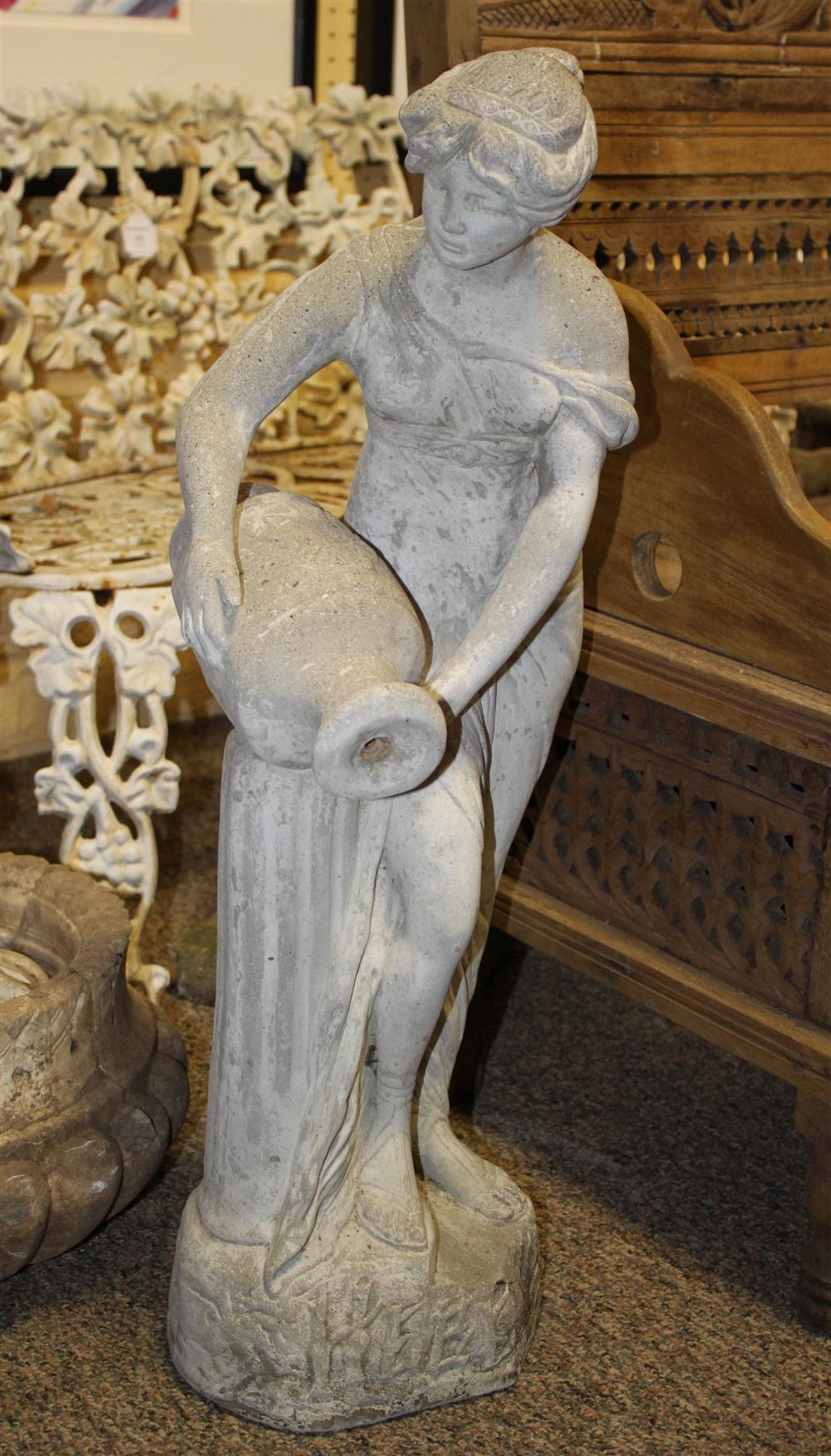 CAST STONE FIGURE OF HEBE HOLDING 145a9f