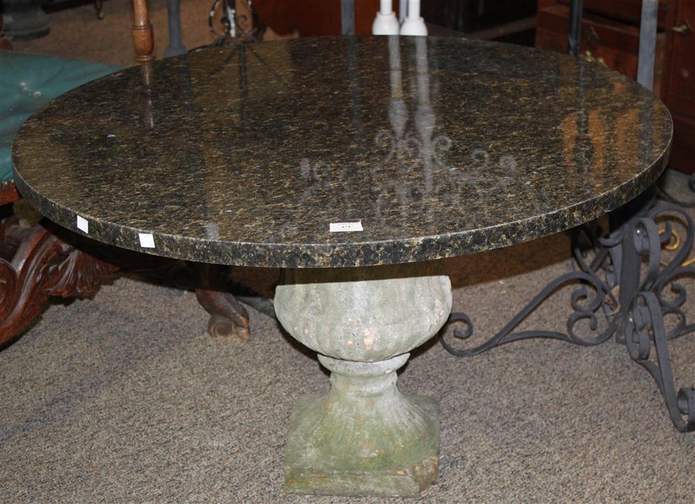 BLACK MARBLE TOP TABLE