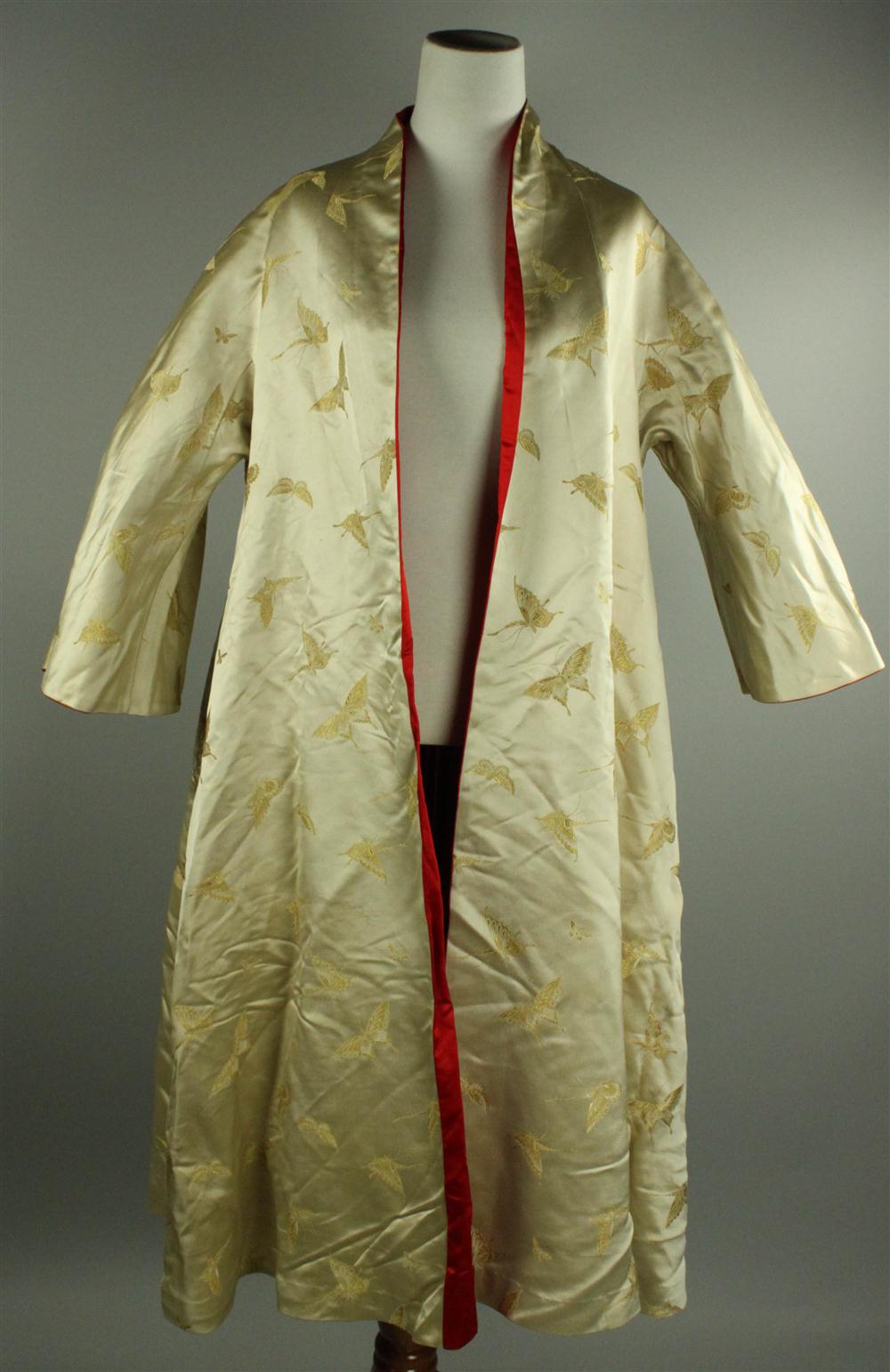 JAPANESE SILK BROCADE SWING COAT of