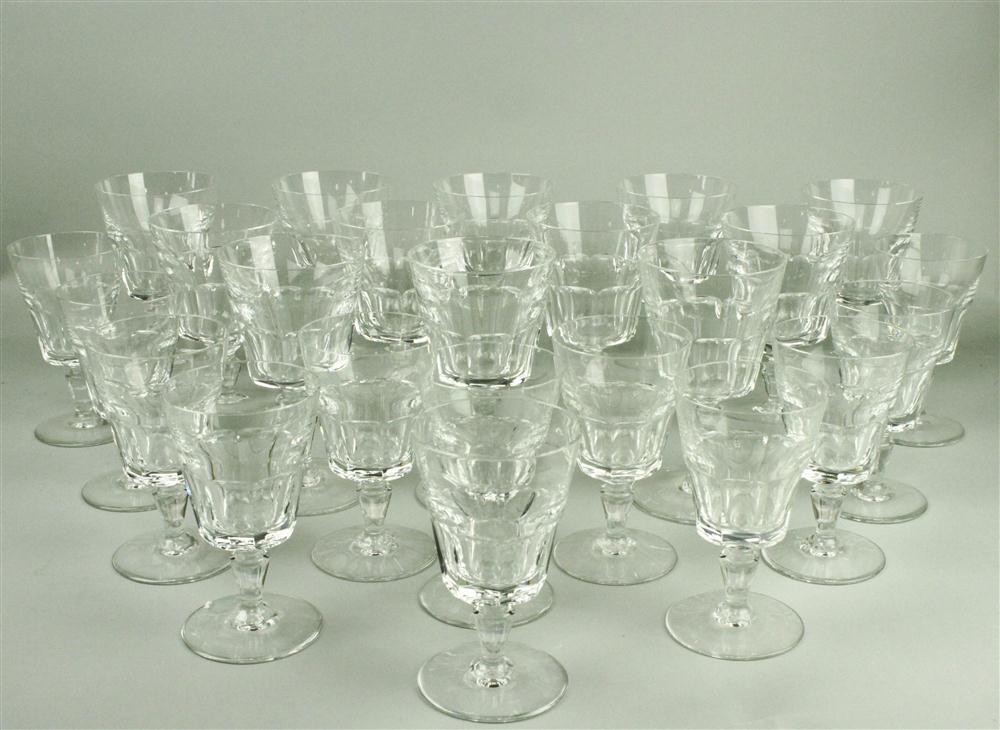 TWENTY-FOUR BACCARAT PART STEMWARE SERVICE