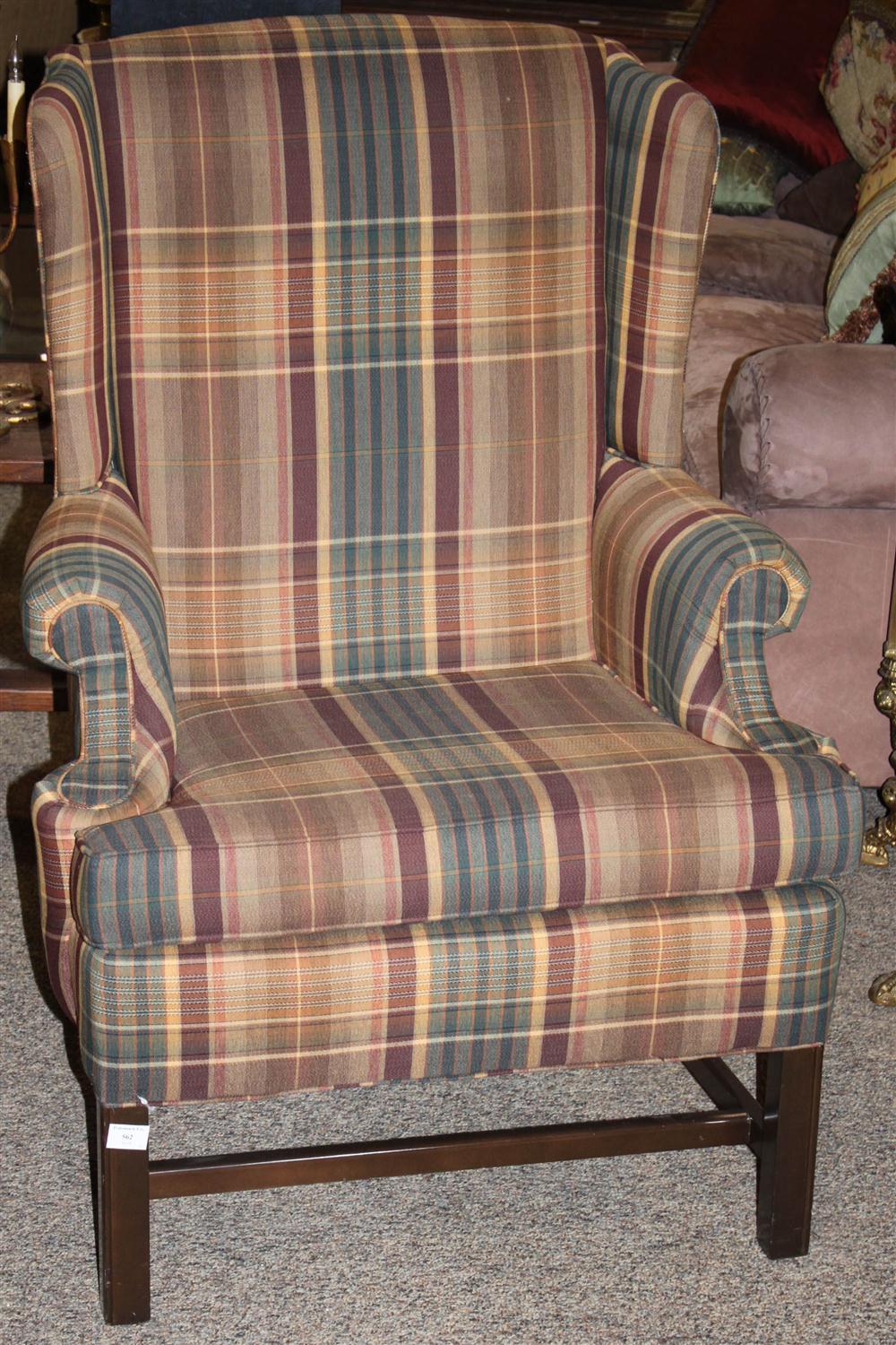 CENTURY CHIPPENDALE STYLE UPHOLSTERED