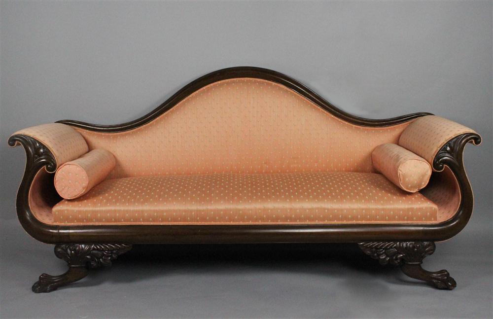 AMERICAN CLASSICAL MAHOGANY SOFA