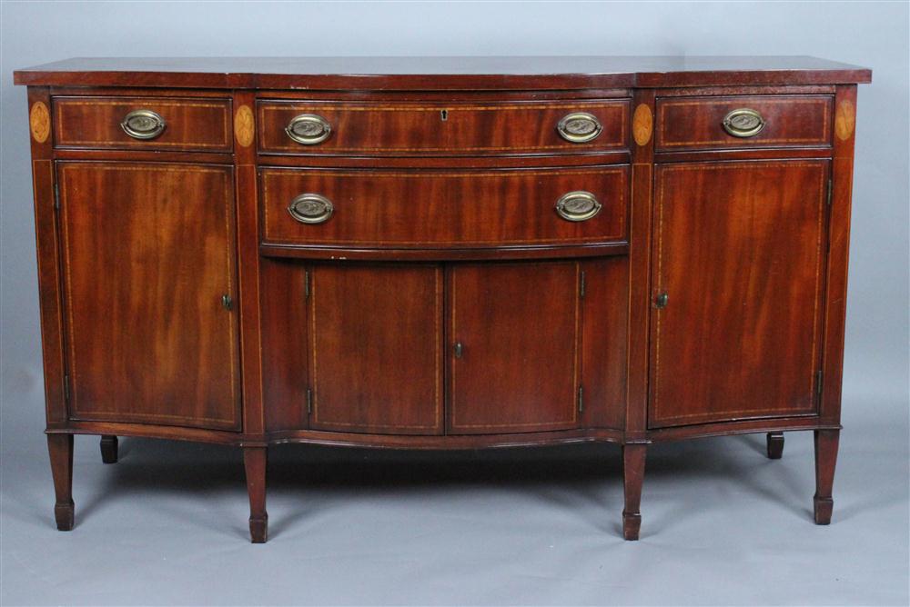 HEPPLEWHITE INLAID MAHOGANY SIDEBOARD