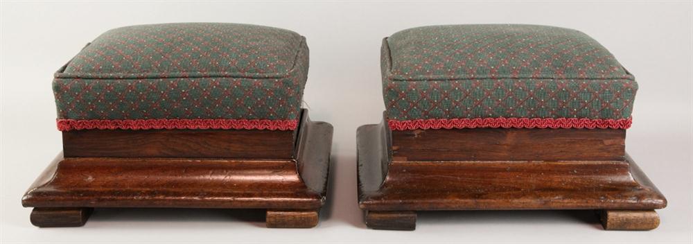 PAIR OF VICTORIAN ROSEWOOD GOUT