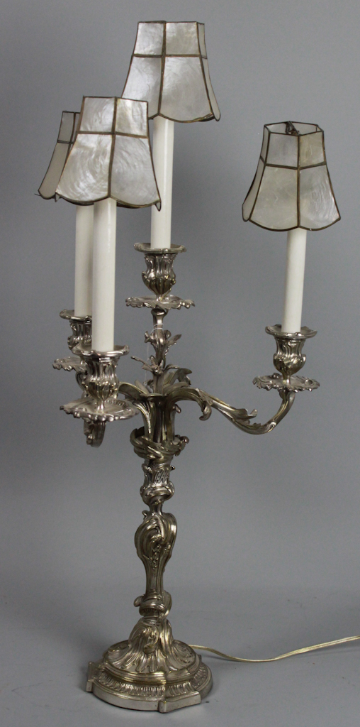 LOUIS XV STYLE SILVERED BRONZE