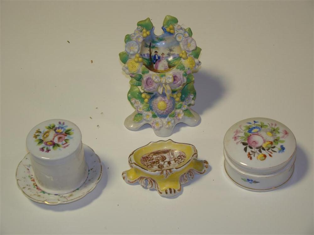 FIVE CONTINENTAL PORCELAIN PIECES 14822e