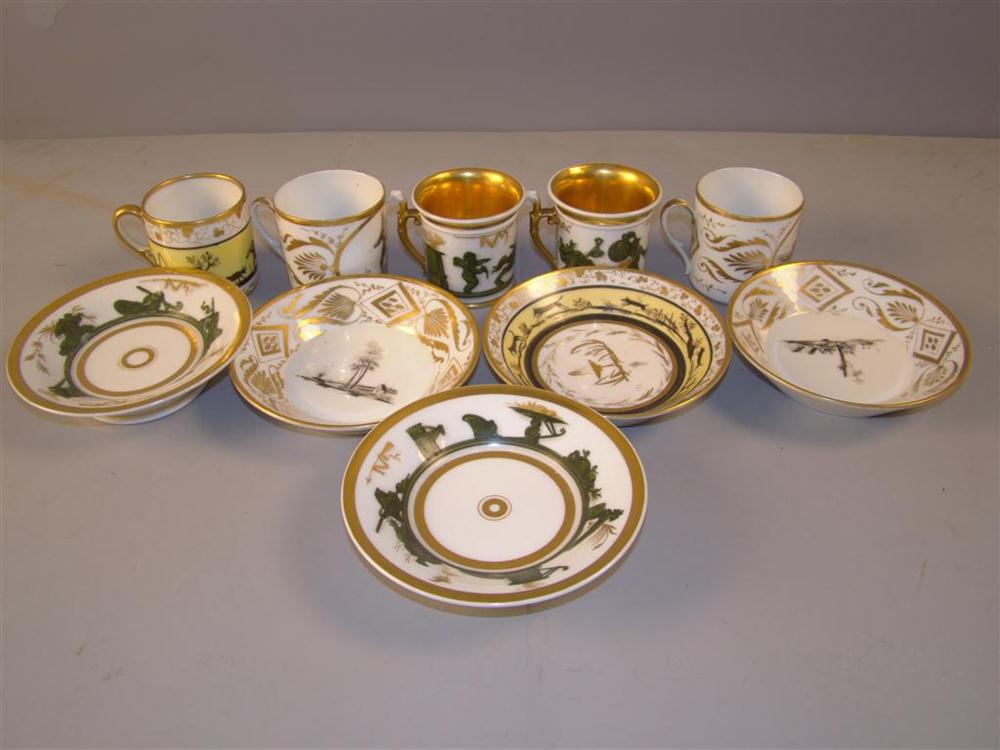 FIVE CONTINENTAL CABINET CUPS AND 14822f