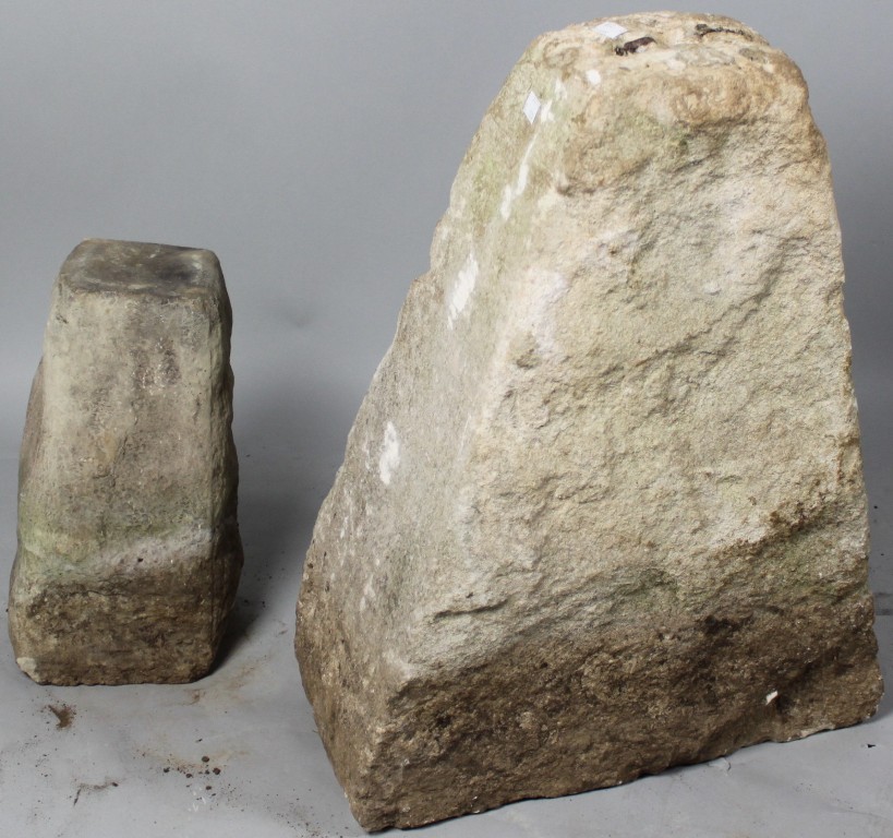 TWO PIECES OF ENGLISH SADDLE STONE