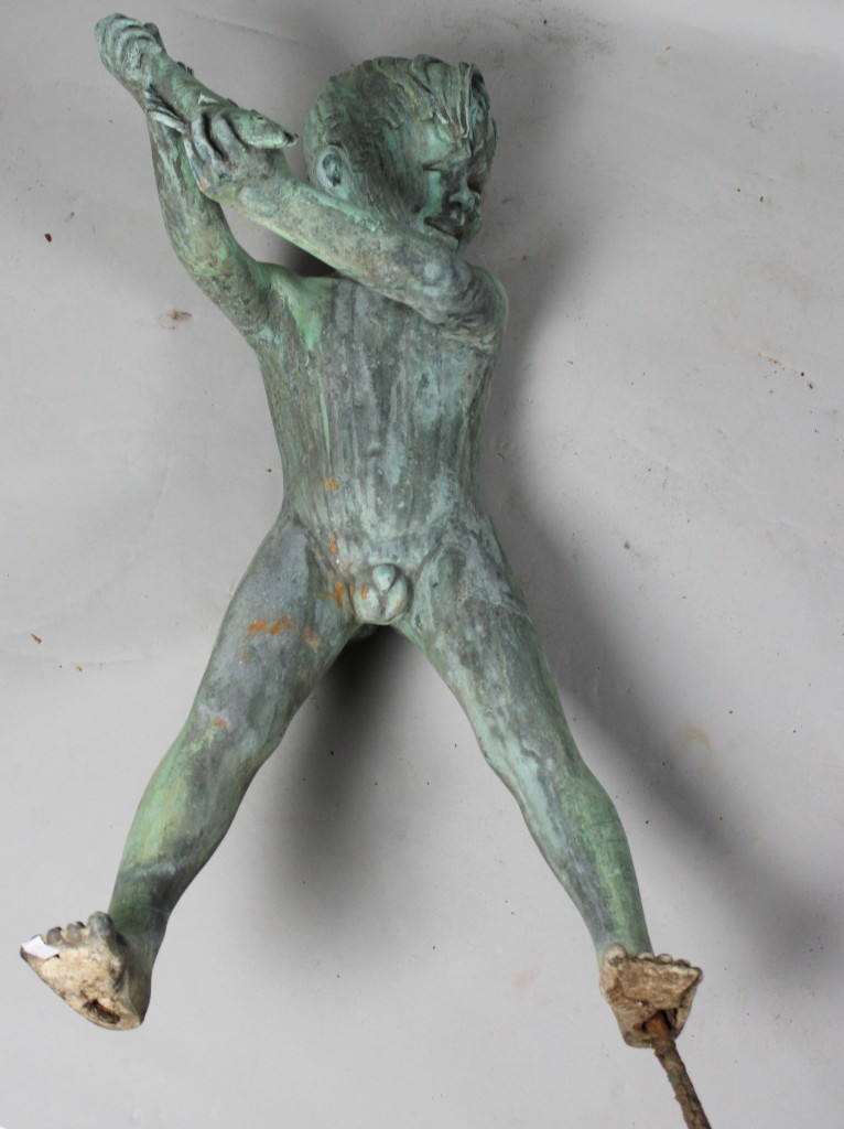 EUROPEAN BRONZE FIGURE OF A BOY