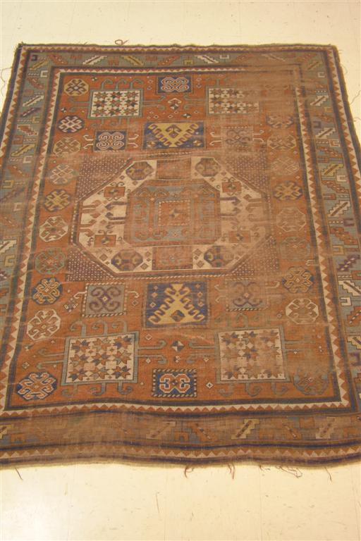 CAUCASIAN KAZAK RUG red green blue 148299