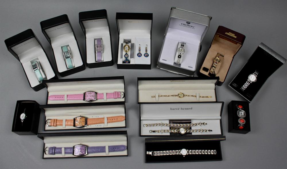 GROUP OF FIFTEEN LADYS FASHION WATCHES
