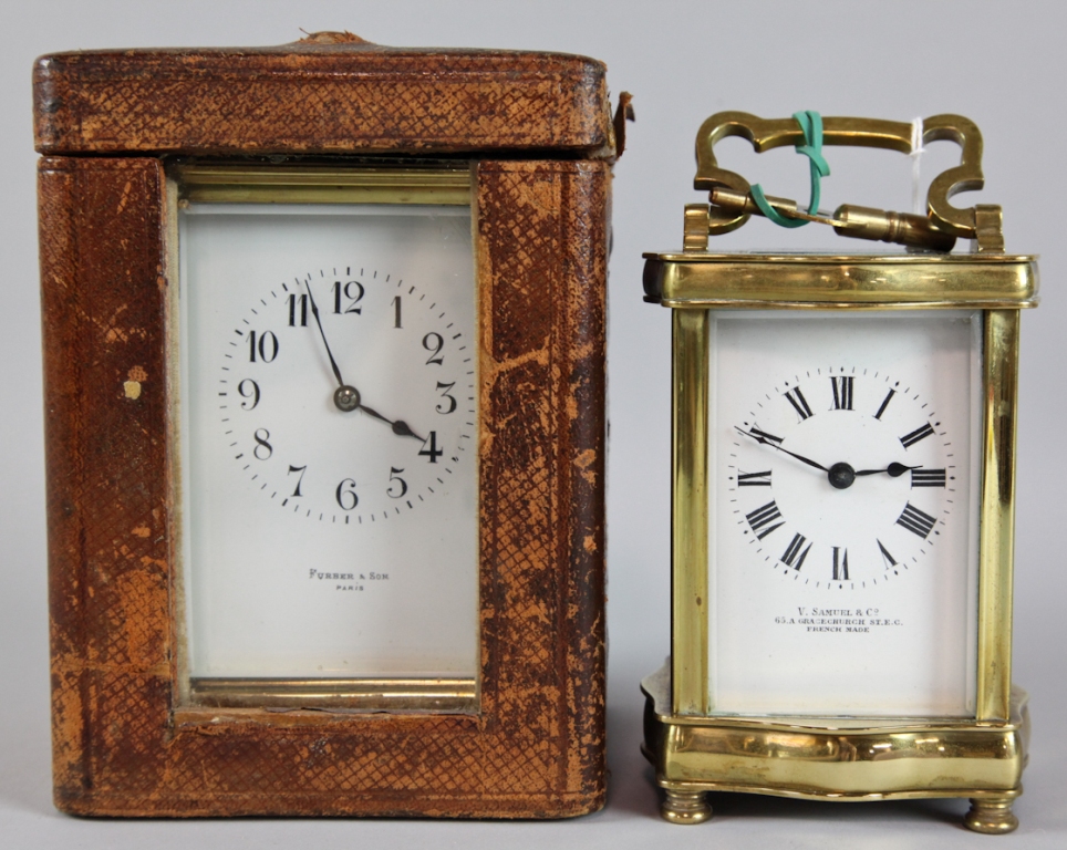 TWO FRENCH CARRIAGE CLOCKS The 1482b5