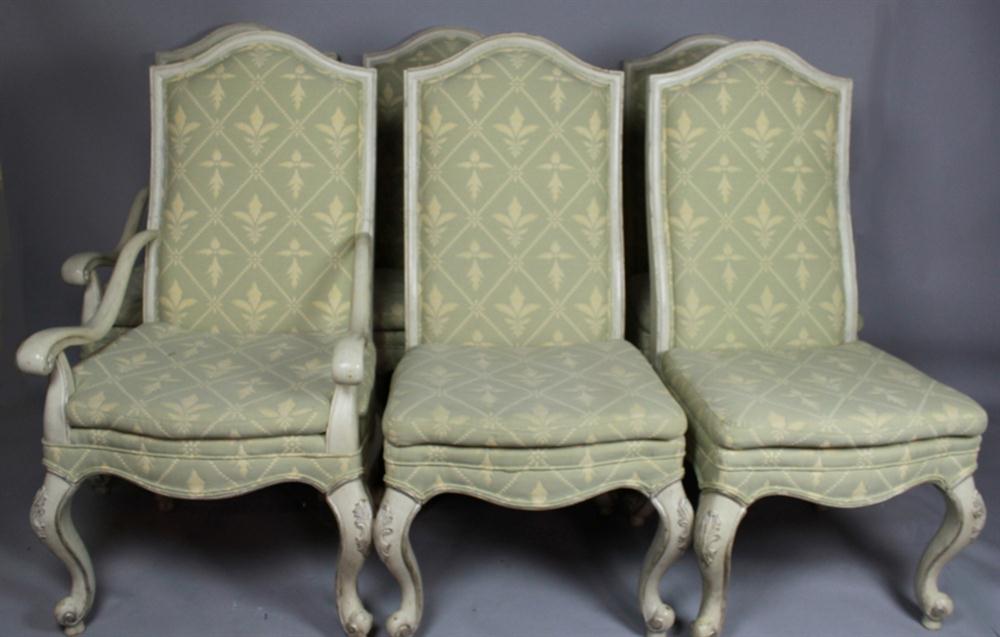 SET OF SIX PAINTED QUEEN ANNE STYLE