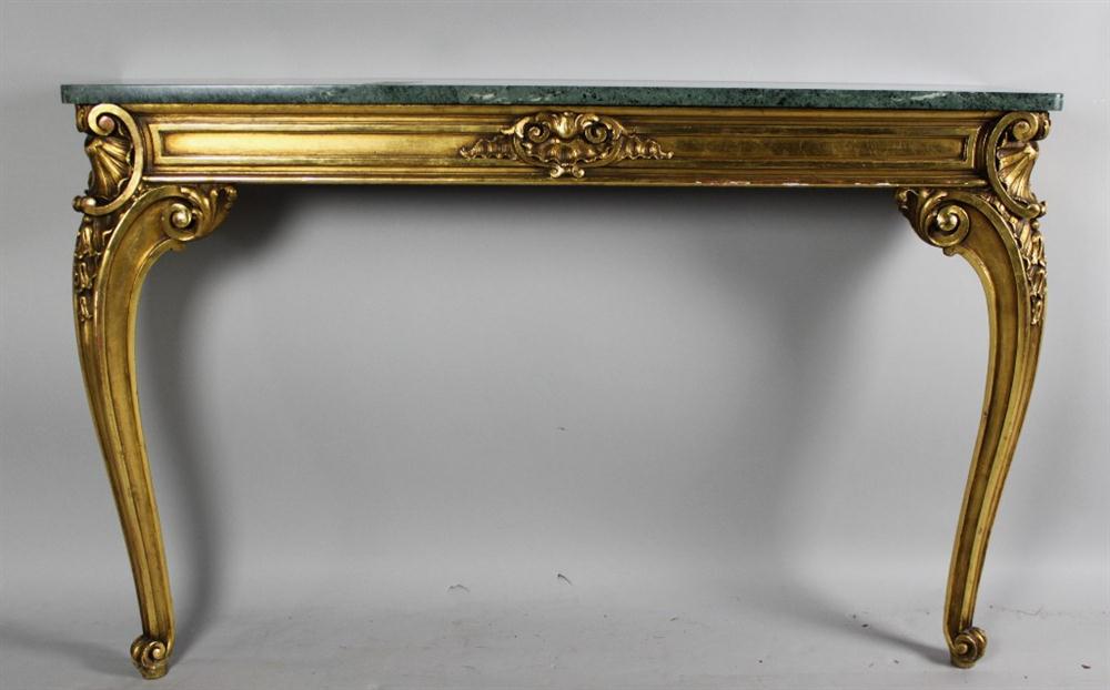 LOUIS XV STYLE GILTWOOD MARBLE 14831c