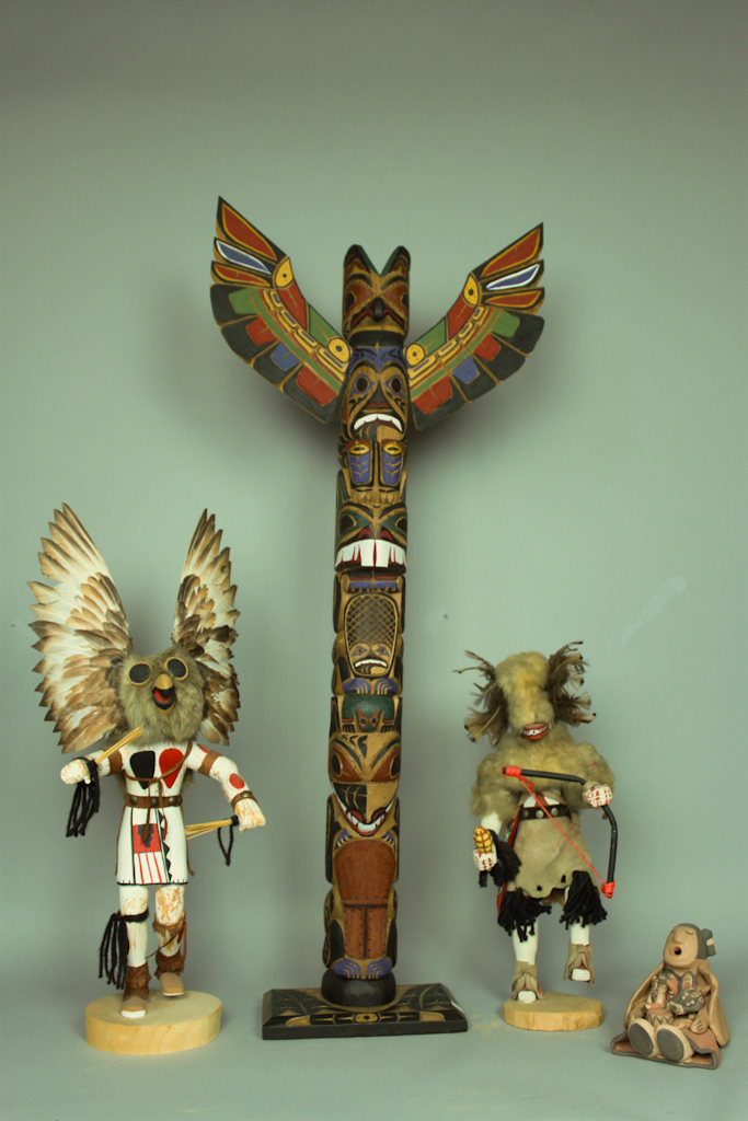 NATIVE AMERICAN TOTEM POLE TOGETHER 14833d