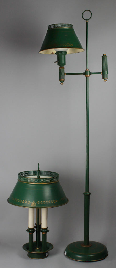 EMPIRE STYLE GREEN PAINTED BOUILLOTTE 14838f