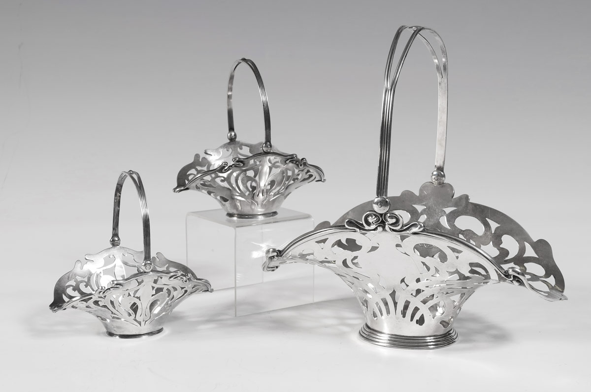 3 ART NOUVEAU STERLING BASKETS  148440