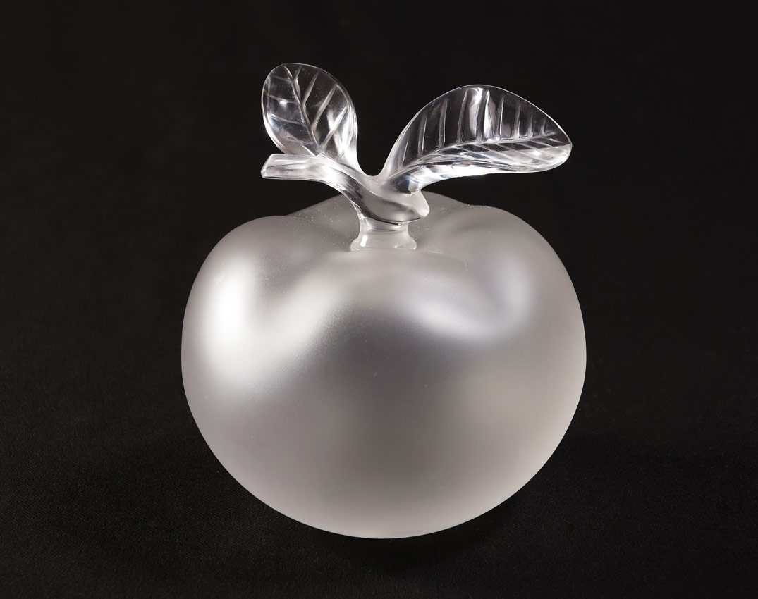 LALIQUE FRENCH CRYSTAL APPLE FORM PERFUME