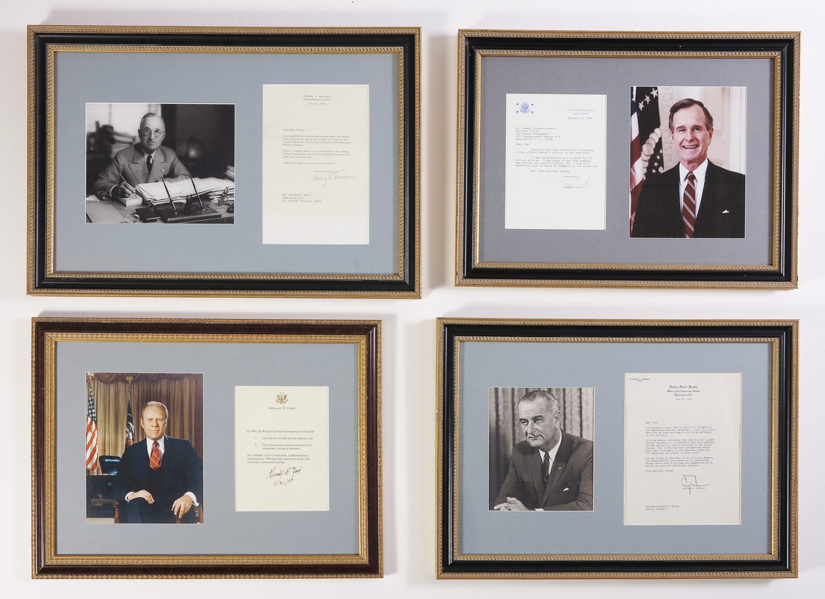 COLLECTION OF 4 FRAMED PRESIDENTIAL 148481