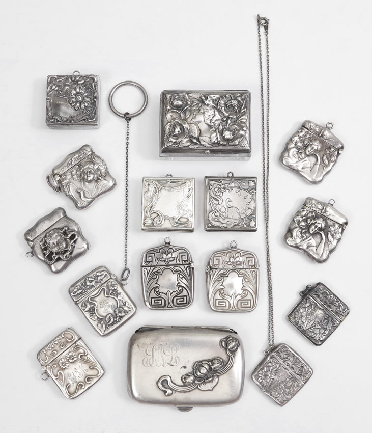 COLLECTION OF ART NOUVEAU STERLING