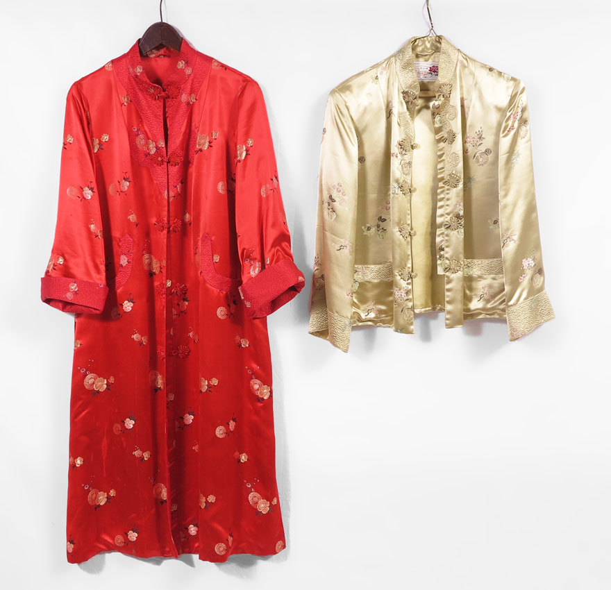 CHINESE SILK JACKET AND LONG COAT  1484eb