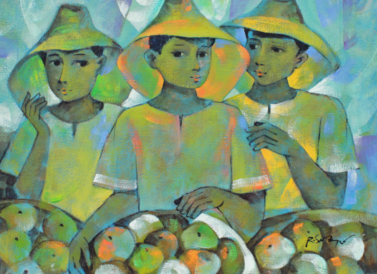 LATIN AMERICAN PAINTING THREE YOUNG