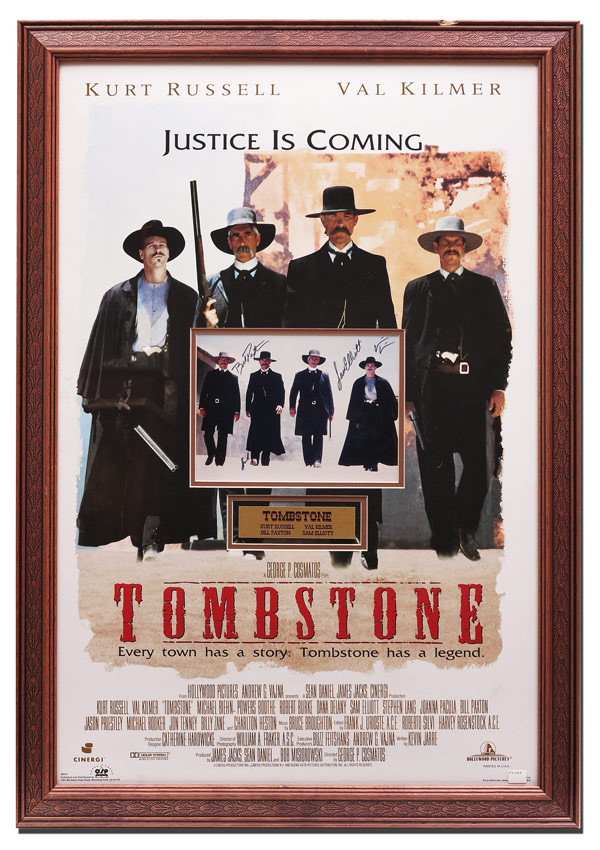 CAST SIGNED TOMBSTONE MOVIE STILL: