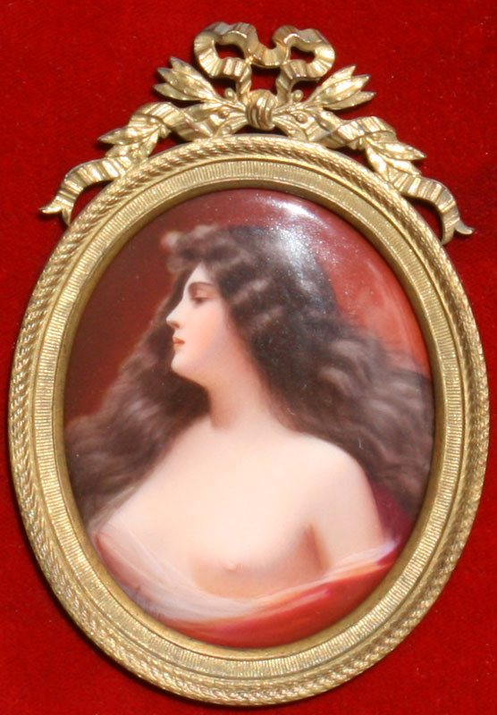 MINIATURE ON PORCELAIN AFTER ASTI: Approximately
