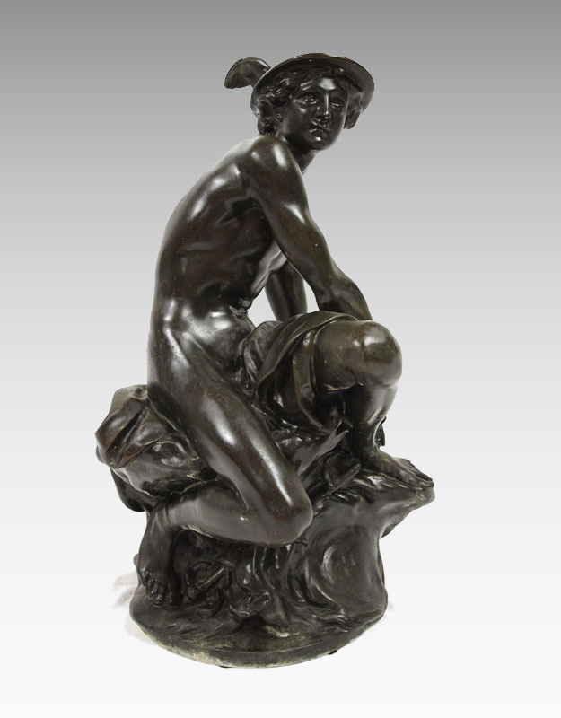 EARLY 20TH CENTURY BRONZE OF MERCURY