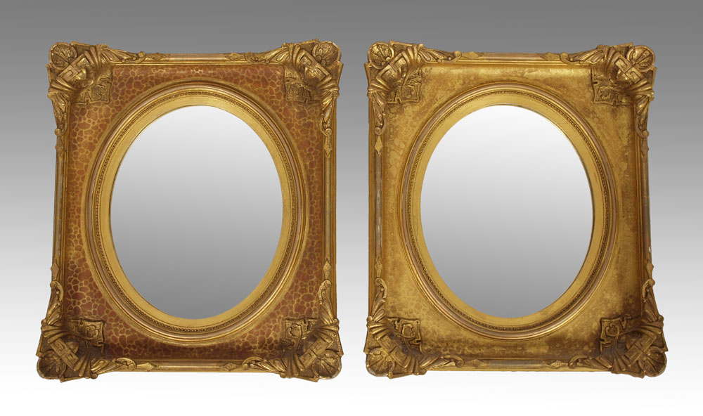 PAIR HIGH VICTORIAN GILT GESSO 1485cf