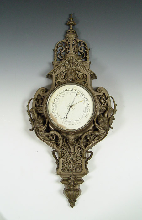19TH CENTURY FRENCH ANEROID BAROMETER  14861f
