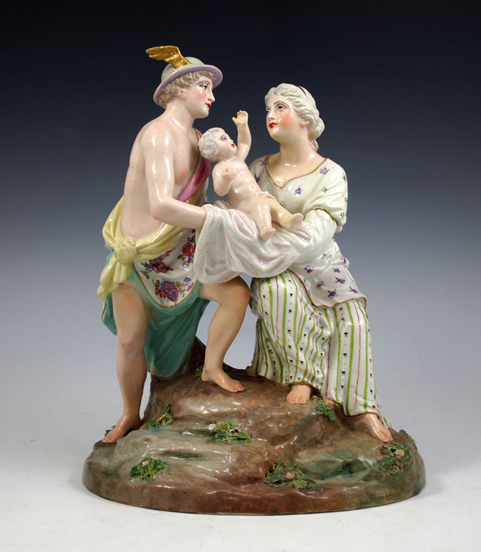 PORCELAIN ALLEGORICAL FIGURAL GROUP